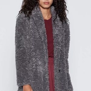 Joie Kavasia Faux Fur Jacket in Dove Grey